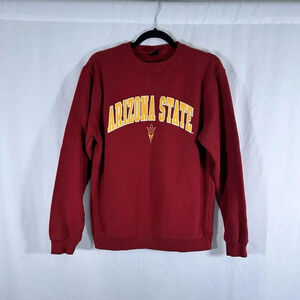 Arizona State Sweater Unisex Small Red Long Sleeve Crew Neck Pullover Cotton Ble